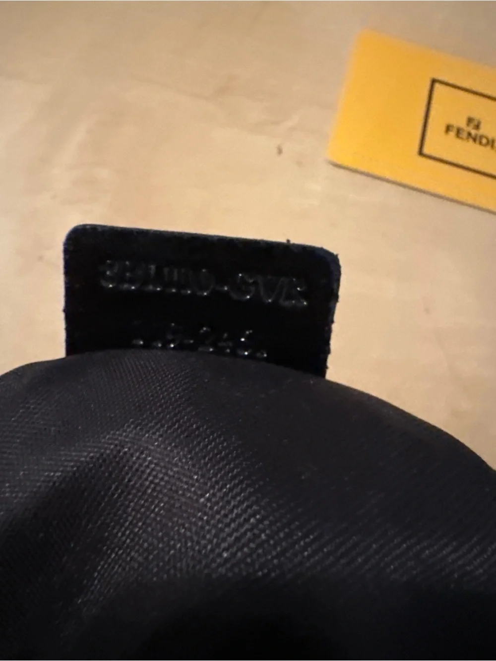 Fendi Black Patent Leather Clutch with Silver FF Buckle